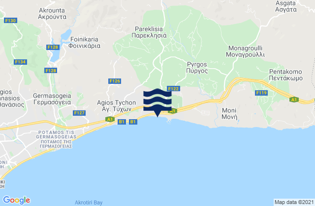 Parekklisha, Cyprus潮水