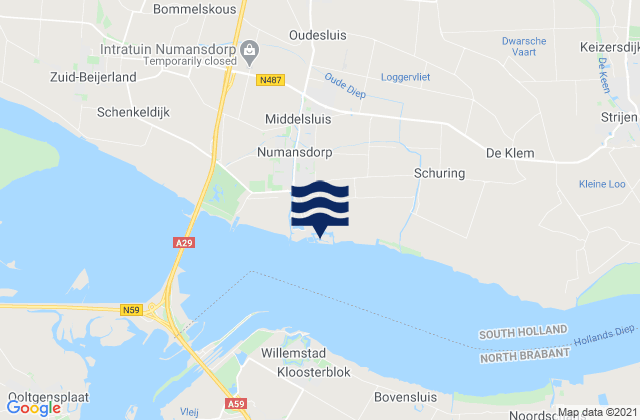 Parksluis, Netherlands潮水