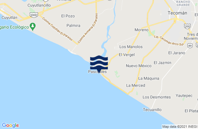Pascuales, Mexico潮水