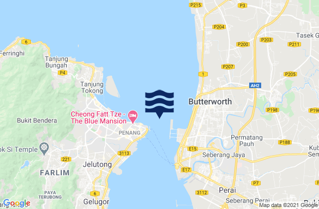 Penang Harbour, Malaysia潮水