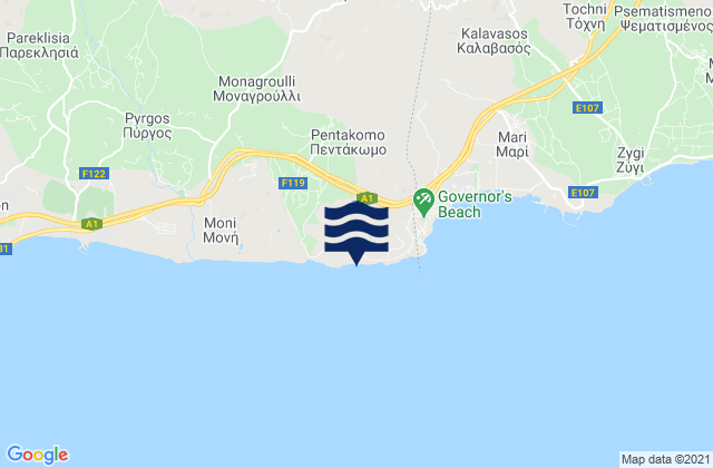 Pentákomo, Cyprus潮水