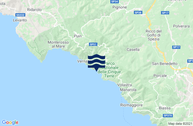 Pignone, Italy潮水