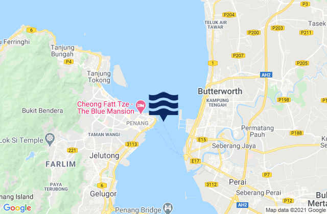 Pinang (Georgetown), Malaysia潮水