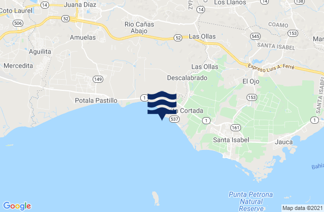 Playa Cortada, Puerto Rico潮水