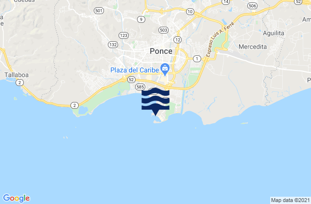 Playa De Ponce, Puerto Rico潮水