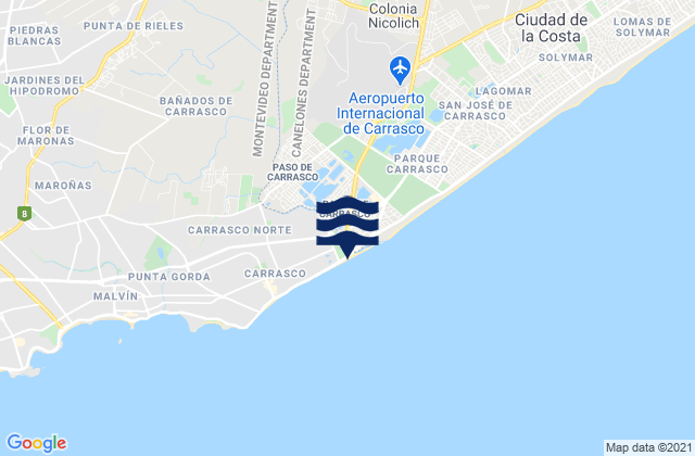 Playa Miramar, Uruguay潮水