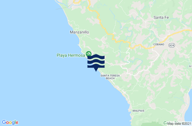 Playa Santa Teresa, Costa Rica潮水