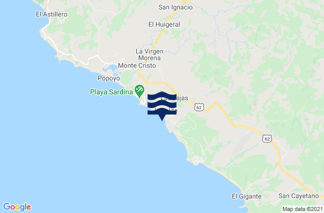 Playa Santana (Playa Jiquelite), Nicaragua潮水