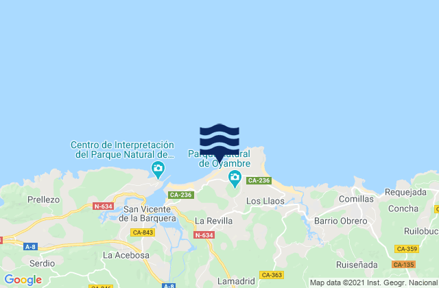 Playa de Gerra, Spain潮水
