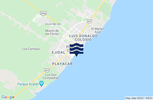 Playa del Carmen, Mexico潮水