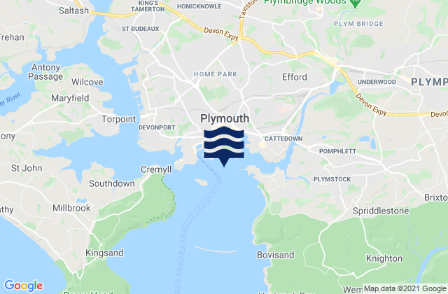 Plymouth, United Kingdom潮水