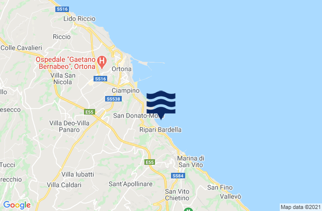 Poggiofiorito, Italy潮水