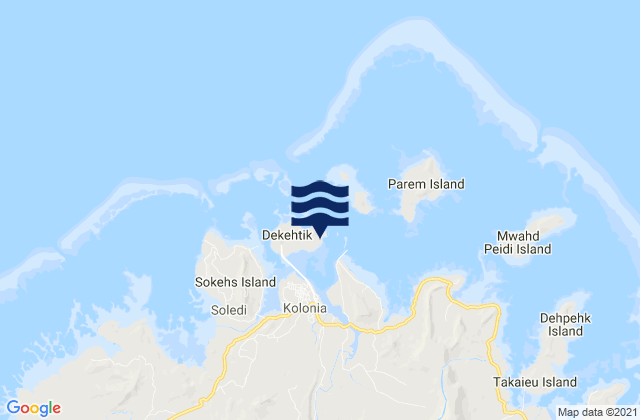 Pohnpei Harbor Pohnpei Island, Micronesia潮水