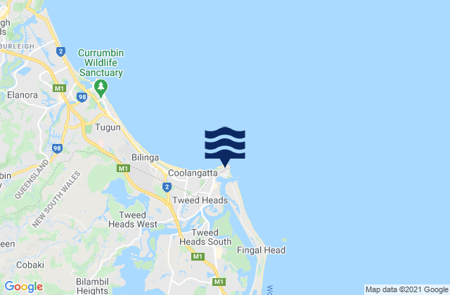 Point Danger, Australia潮水