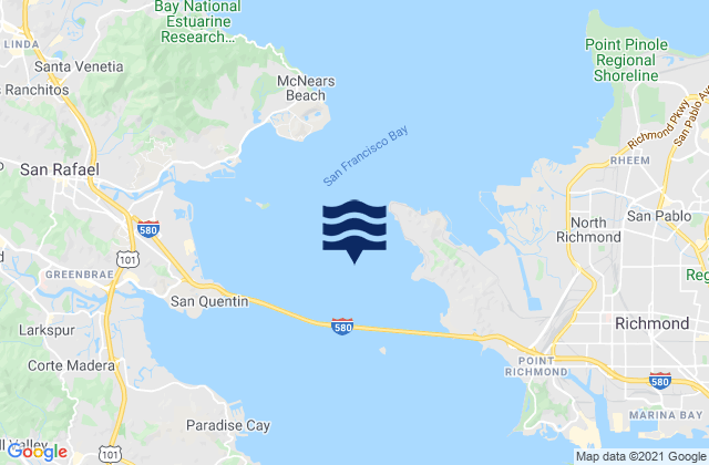 Point San Quentin 1.9 miles east of, United States潮水