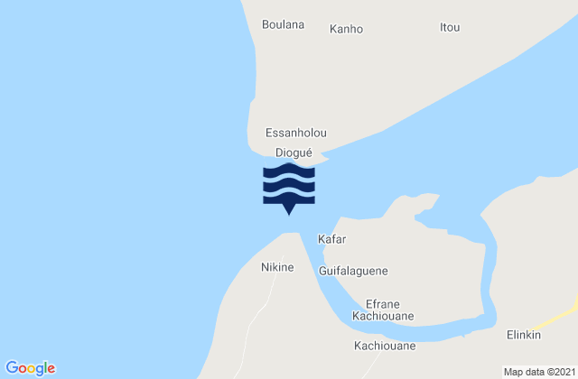 Pointe de Diogue, Senegal潮水