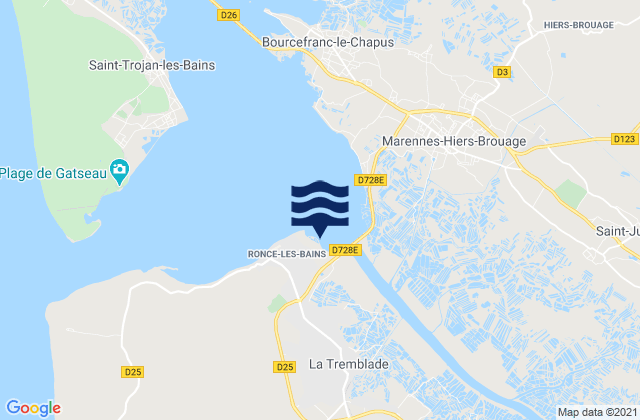 Pointe de Gatseau, France潮水