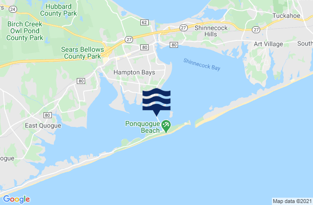 Ponquogue bridge Shinnecock Bay, United States潮水
