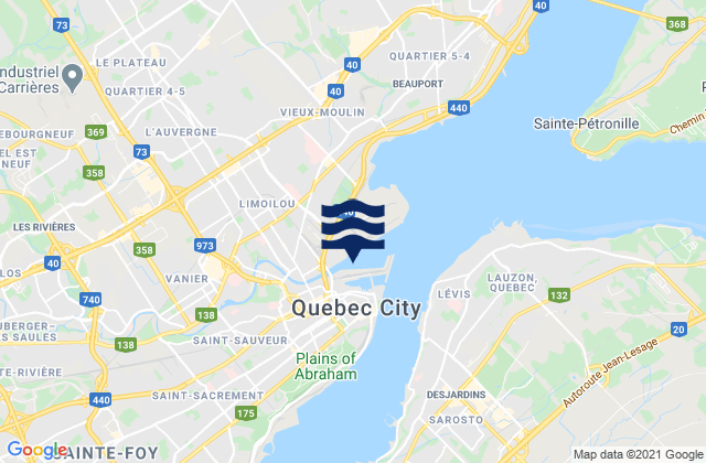 Pont De Quebec, Canada潮水