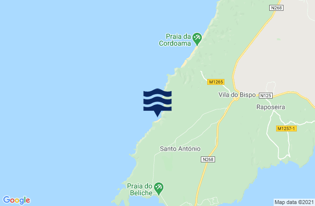 Ponta Ruiva, Portugal潮水