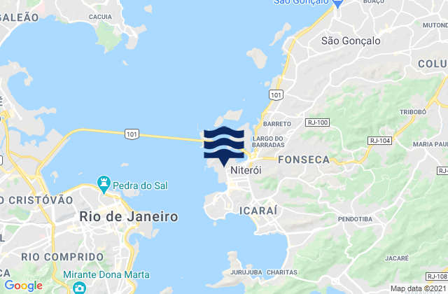 Ponta d'Areia, Brazil潮水
