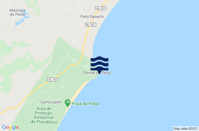 Pontal do Peba, Brazil潮水