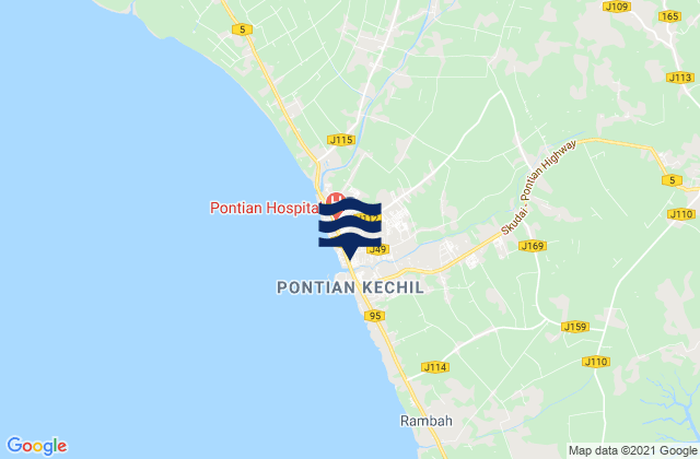 Pontian Kechil, Malaysia潮水