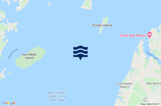 Pooles Island 2.0 n.mi. SSW of, United States潮水
