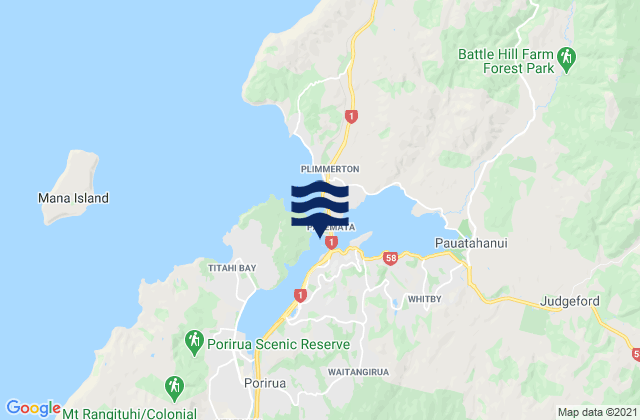 Porirua Harbour - Mana Cruising Club, New Zealand潮水