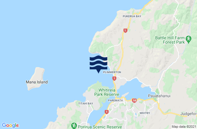 Porirua Harbour, New Zealand潮水
