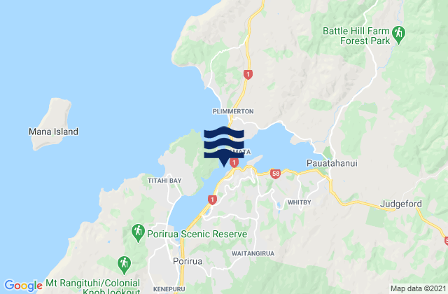 Porirua Harbour, New Zealand潮水