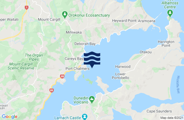 Port Chalmers, New Zealand潮水