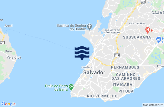 Port De Salvador, Brazil潮水