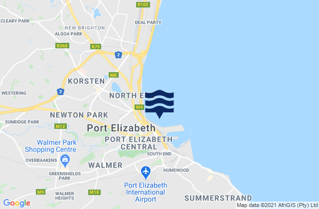 Port Elizabeth, South Africa潮水