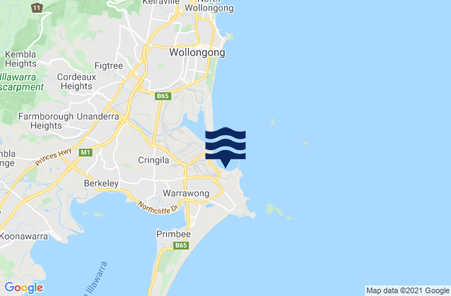 Port Kembla, Australia潮水