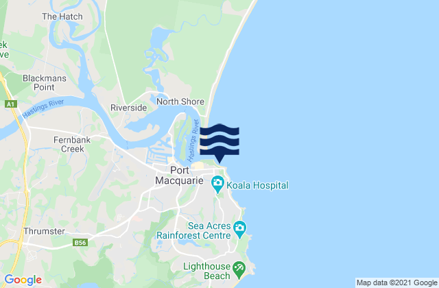 Port Macquarie-Town Beach, Australia潮水