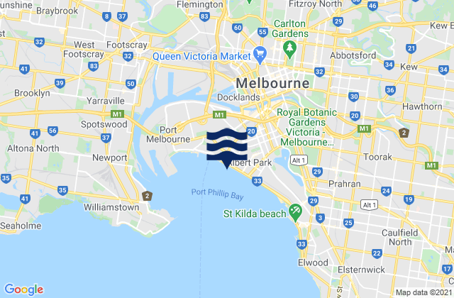 Port Melbourne, Australia潮水