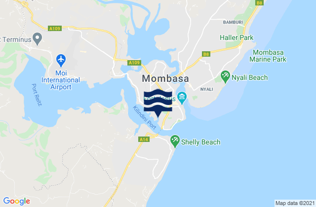 Port Mombasa (Kilindini), Kenya潮水
