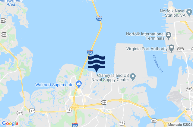 Port Norfolk, Western Branch, United States潮水