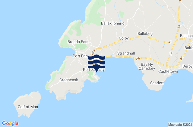 Port Saint Mary, Isle of Man潮水