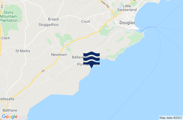 Port Soderick, Isle of Man潮水