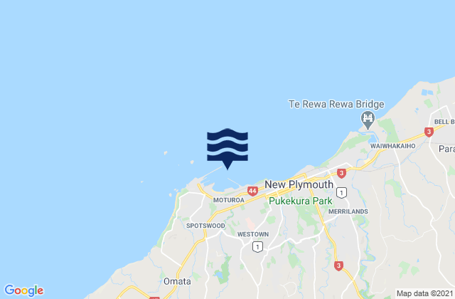 Port Taranaki, New Zealand潮水