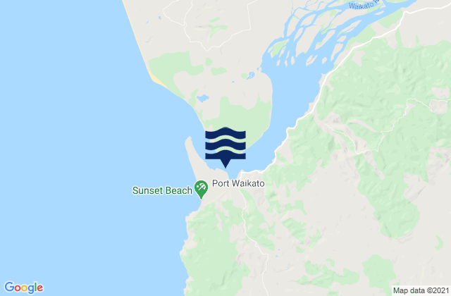 Port Waikato, New Zealand潮水