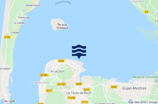 Port d'Arcachon, France潮水