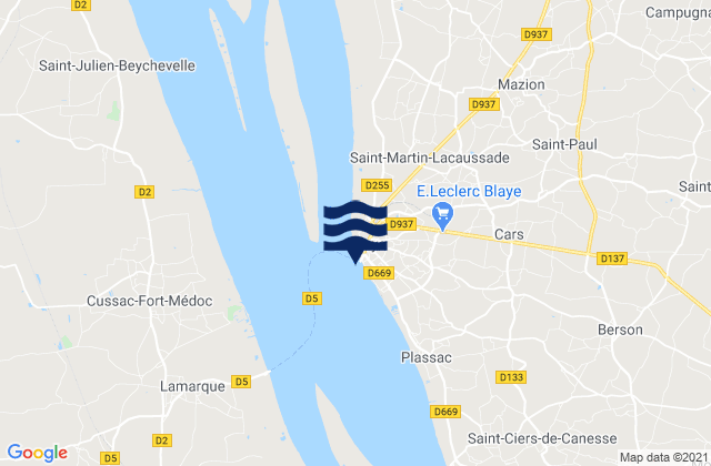 Port de Blaye, France潮水