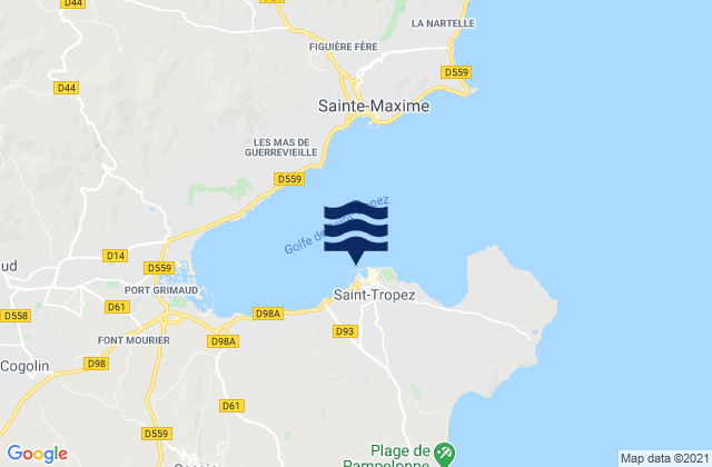Port de Saint Tropez, France潮水