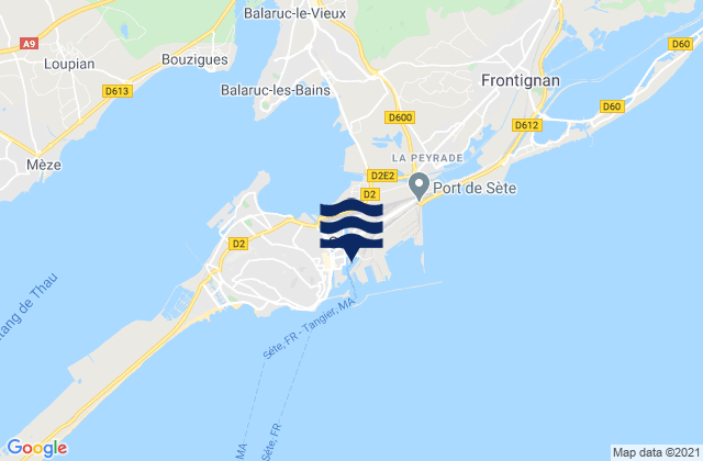 Port de Sète, France潮水