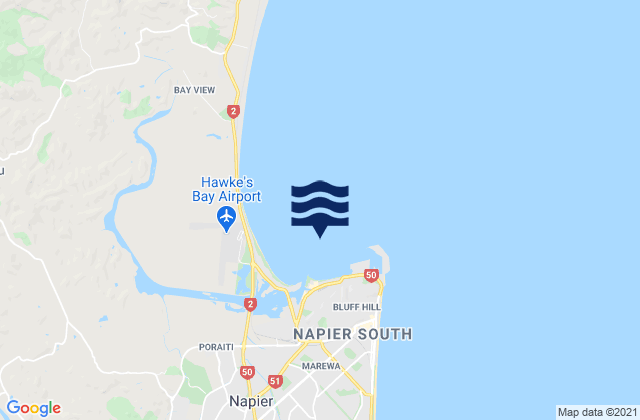 Port of Napier, New Zealand潮水
