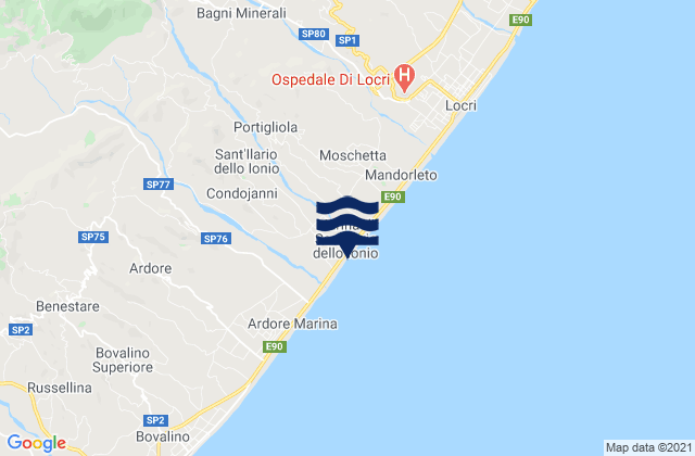 Portigliola, Italy潮水