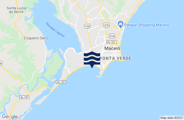 Porto De Maceio, Brazil潮水